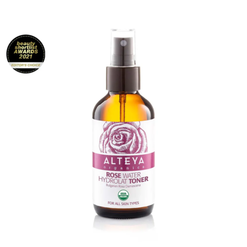 Bulgarian Organic Rose Water Glass Spray – Hydrating Face Mist